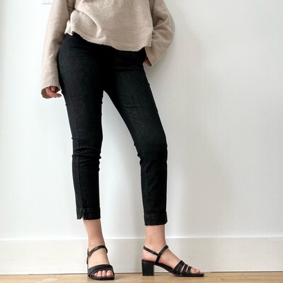 NWT UNITED COLORS OF BENETTON BLACK ANKLE SLIM CHINOS  TROUSERS- 2 - Picture 4 of 16